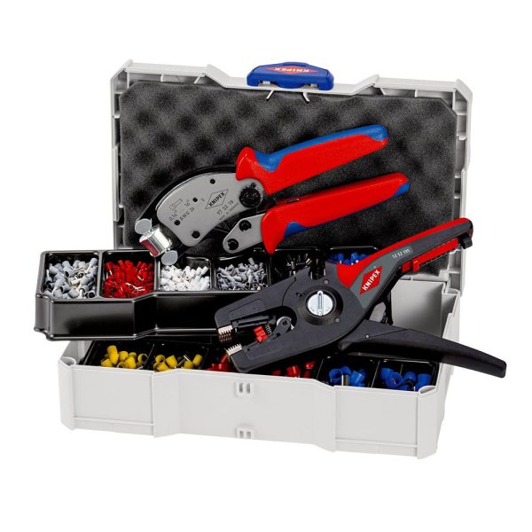 2511202569256409846eb Elektro Dot Professional KNIPEX Komplet krimp klešta za krimpovanje Twistor16® + klešta za skidanje izolacije PreciStrip16 sa izolovanim hilznama - 97 90 14 97 90 14