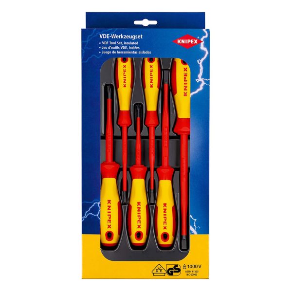 25112025692565683ede8 Elektro Dot Professional KNIPEX Set izolovanih odvijača 1000V VDE 6/1 - 00 20 12 V02 00 20 12 V02