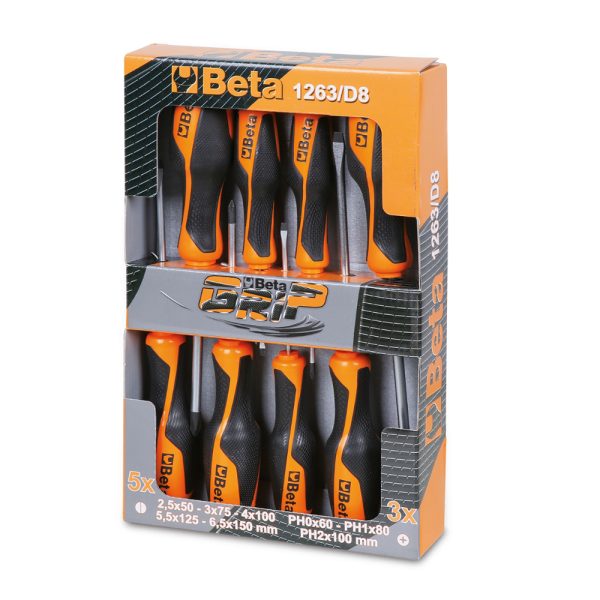 251120256925693a0e7b4 Elektro Dot Professional Set odvijača ravni i krstasti sa BetaGrip rukohvatom 8/1 1263/D8