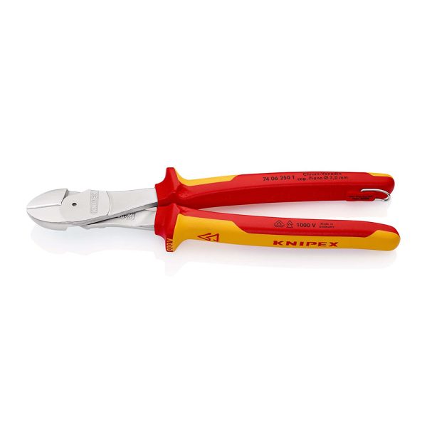 251120256925699196621 Elektro Dot Professional KNIPEX Bočne sečice ojačane 1000V VDE 250mm sa mogućnošću kačenja - 74 06 250 T 74 06 250 T
