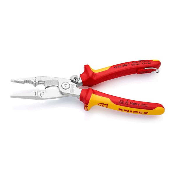 25112025692569b39781a Elektro Dot Professional KNIPEX Klešta za električne instalacije izolovana, VDE, hromirana 200 mm - 13 96 200 T BK 13 96 200 T BK