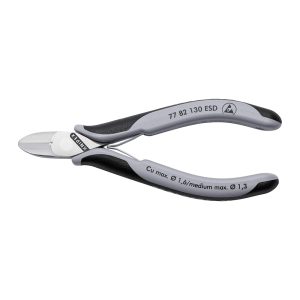 KNIPEX Elektroničarske mini ESD sečice sa dvokomponentnom drškom 130mm - 77 82 130 ESD - Slika 1