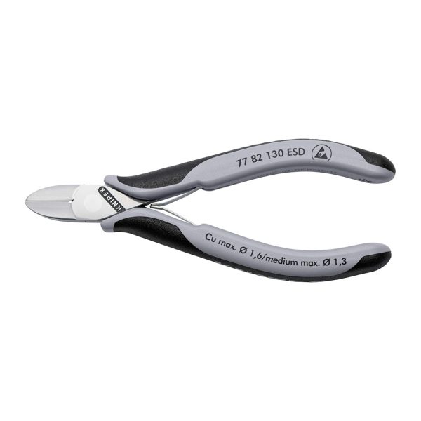 25112025692569b892552 Elektro Dot Professional KNIPEX Elektroničarske mini ESD sečice sa dvokomponentnom drškom 130mm - 77 82 130 ESD 77 82 130 ESD