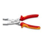 25112025692569cfe2136 Elektro Dot Professional KNIPEX Izolovana kombinovana električarska klešta za skidanje izolacije 1000V VDE 200mm - 13 76 200 ME 08 26 185