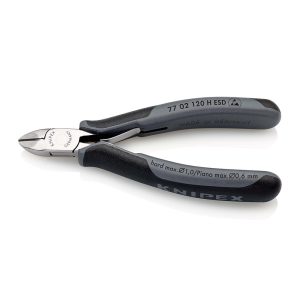 KNIPEX Kose sečice za elektroniku s umetnutom oštricom od tvrdog metala ESD 120mm - 77 02 120 H ESD - Slika 1