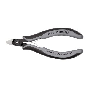 KNIPEX Precizne kose sečice za elektroniku sa stezaljkom ESD 125mm - 79 52 125 ESD - Slika 1