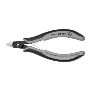 KNIPEX Precizne kose sečice za elektroniku sa stezaljkom ESD 125mm - 79 62 125 ESD - Slika 1