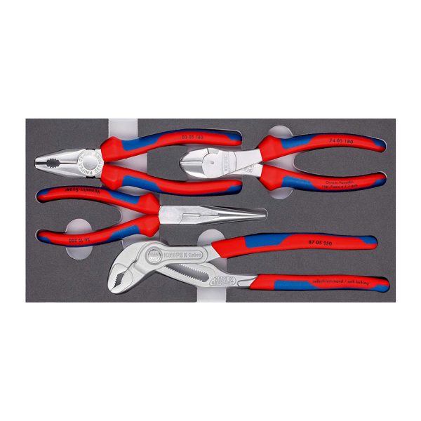 2511202569256ba991c57 Elektro Dot Professional KNIPEX Set klešta Basic Chrome 4/1 u penastom ulošku - 00 20 01 V17 00 20 01 V17