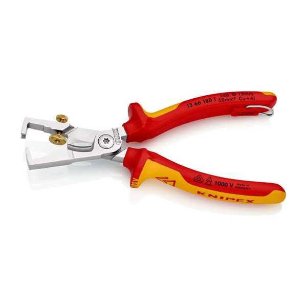 2511202569256bcbe2457 Elektro Dot Professional KNIPEX StriX® klešta za skidanje izolacije 1000V VDE 180mm hromirana - 13 66 180 T BK 13 66 180 T BK