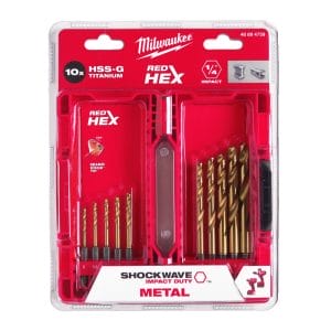 Udarne burgije za metal 3-10mm TIN HEX 1/4” set 10/1 - Slika 3