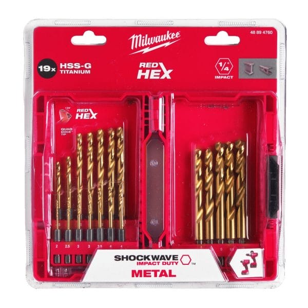 28112025692a091314404 Elektro Dot Professional Udarne burgije za metal 2-10mm TIN HEX 1/4” set 19/1 48894760