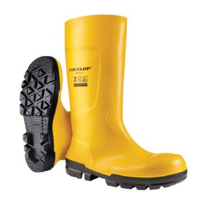 Zaštitne čizme DUNLOP Work-It S5 SR FO LG, od PVC-a, čel. kapa i list, žute boje, EN 20345 - Slika 1