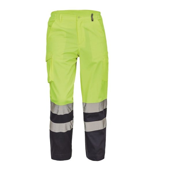 2704202669ef282916775 Elektro Dot Professional Pantalone BURGOS HV, 65% poliester, 35% pamuk, podesiva dužina nogavica, narandžasto-teget boje
