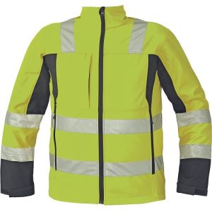 Softshell jakna visoke vidljivosti MALTON, 100% PES sa TPU premazom, HV narandžaste boje, EN 20471 - Slika 1